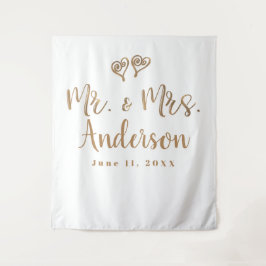 Tapete De Parede SENHOR & SENHORA Tipografia de Roteiro Moderna Min