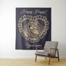 Tapete De Parede Senhora com guitarra