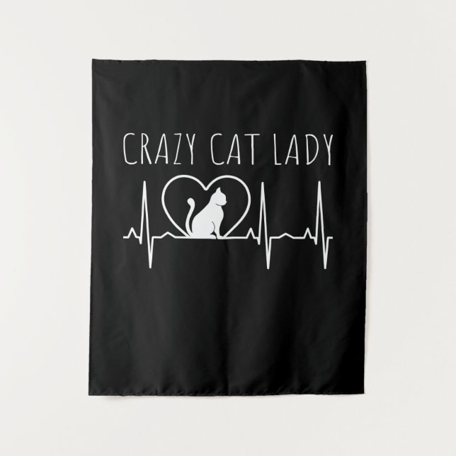 Tapete De Parede Senhora de Gato Louca (Frente)