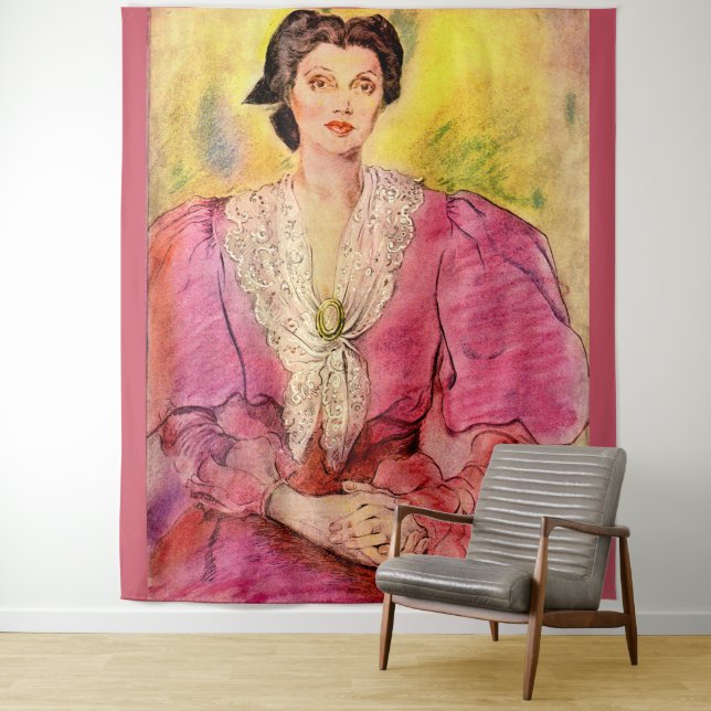 Tapete De Parede senhora rosa (In Situ)