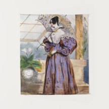 Senhora Vitoriana com Parasol - Arte Jardim Elegan
