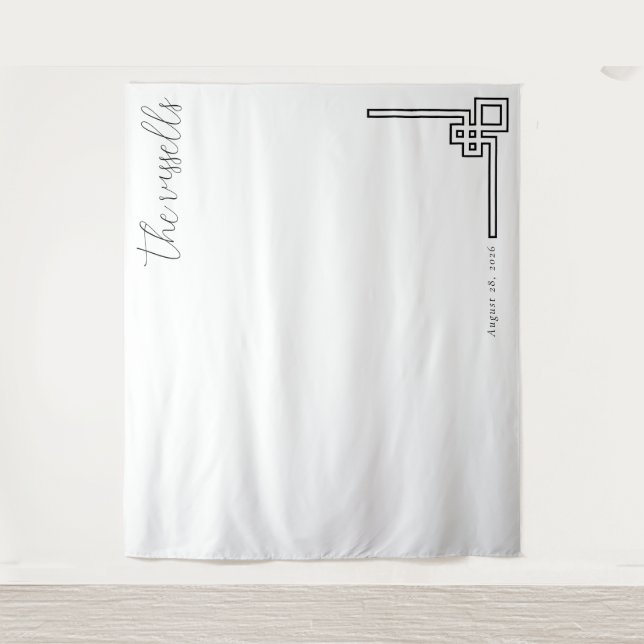 Tapete De Parede Serene Black Geometric Lines (Frente)