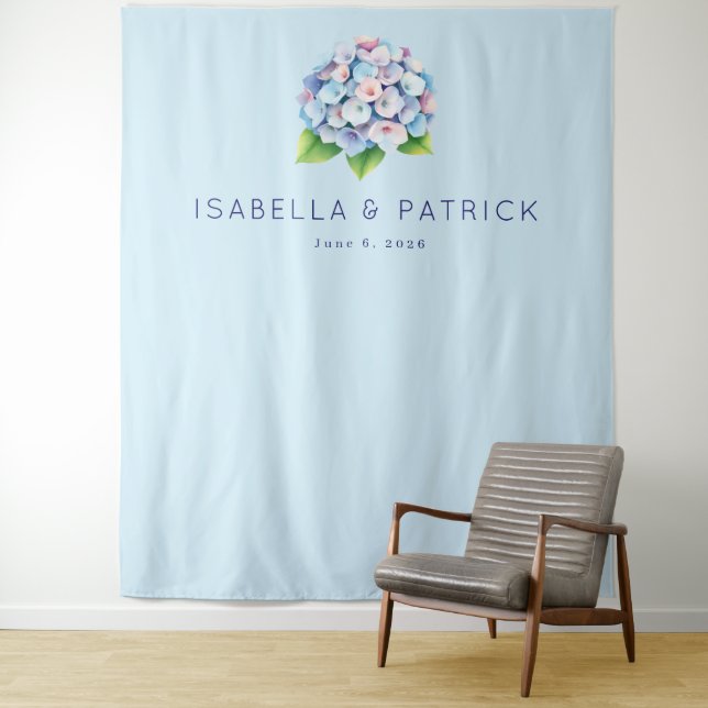 Tapete De Parede Serene Blue Floral Bouquet (In Situ)