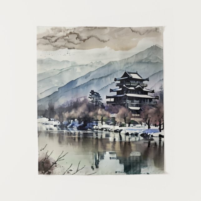 Tapete De Parede Serene Castle On Lake (Frente)