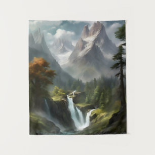 Tapete De Parede Serenidade das Cascas de Montanha - Arte da Paisag