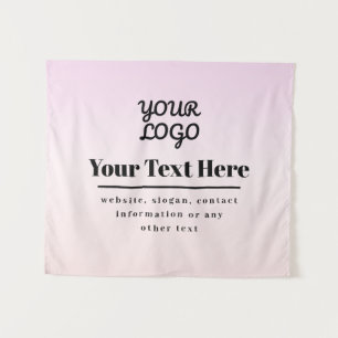 Tapete De Parede Seu logotipo e texto   Pink & Peach Ombre