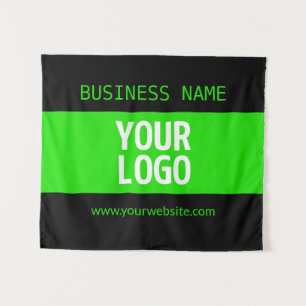 Tapete De Parede Seu logotipo ou imagem Preto e Verde Brilhante