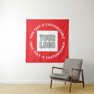 Tapete De Parede Seu logotipo / qualquer imagem carregada e texto c