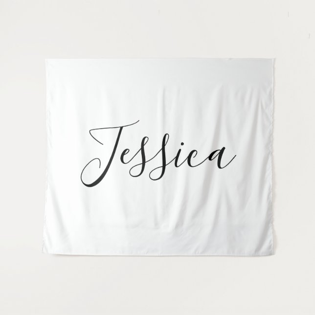 Tapete De Parede Seu nome | Script Elegante (Frente (Horizontal))