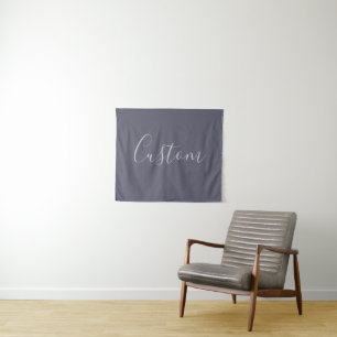 Tapete De Parede Seu Nome Script Lavanda Elegante em Roxo Turvo