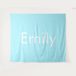 Tapete De Parede Seu próprio nome ou palavra Azul-céu mole
