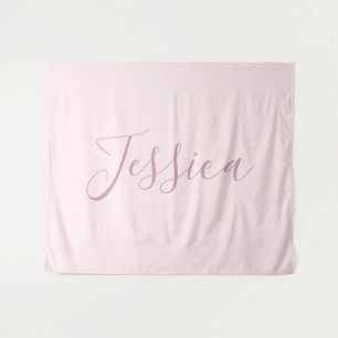 Tapete De Parede Seu Texto Rascunho Elegante & Rosa Bege Suave