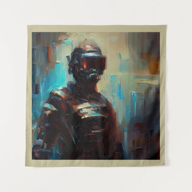 Tapete De Parede SF - Cyberpunk Hero 1 (Frente)