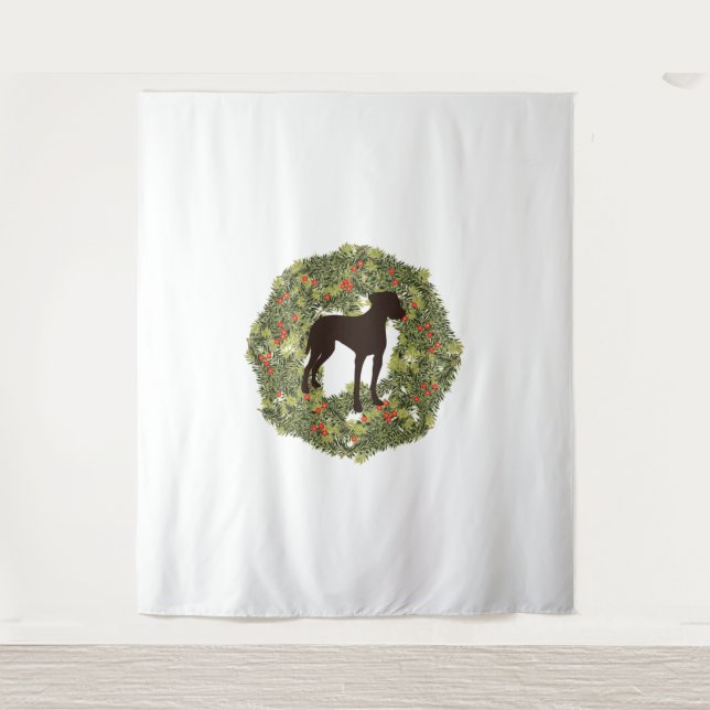 Tapete De Parede Shadow Silhouette Weimaraner em uma Terra (Frente)