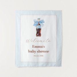 Tapete De Parede She Is Ready to Pop Blue Soda Pop Baby Shower