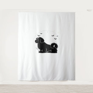 Tapete De Parede Shih Tzu Dog - Halloween Moon Silhouette Classic T