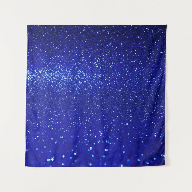 Tapete De Parede Shimmering Canvas Azul de Brilho (Frente)