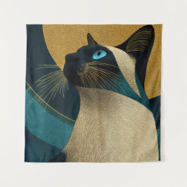 Tapete De Parede Siamese Mosaic Portrait