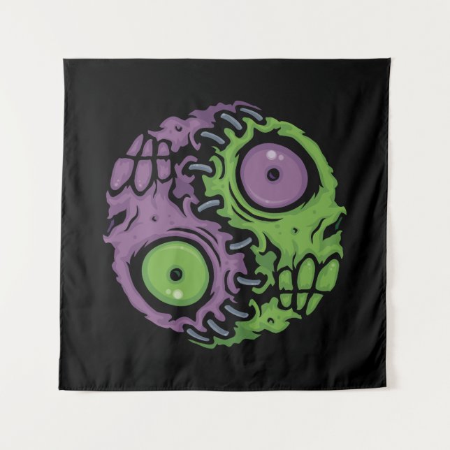 Tapete De Parede Sigla de Zombie Yin Yang (Frente)