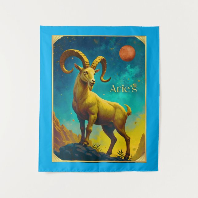 Tapete De Parede Signo Zodiacal de Áries o Carneiro (Frente)