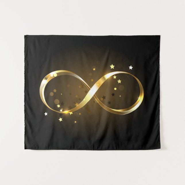 Tapete De Parede Símbolo Infinity do ouro (Frente (Horizontal))