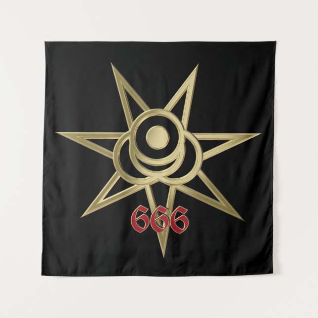 Tapete De Parede Símbolo oculto septagram (Frente)