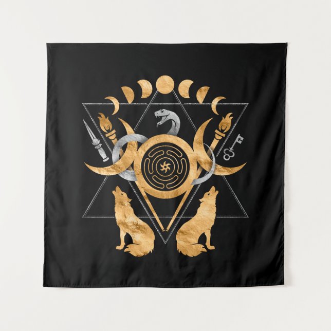 Tapete De Parede Símbolos de Hecate (Frente)