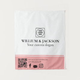 Tapete De Parede Simple Logo QR Vendor Event Promotional Display