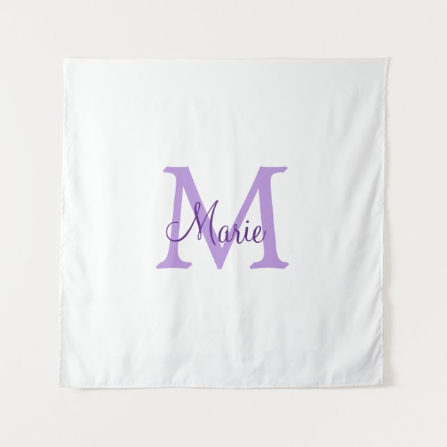 Tapete De Parede simple minimal add name monogram pink red   throw  (Frente)