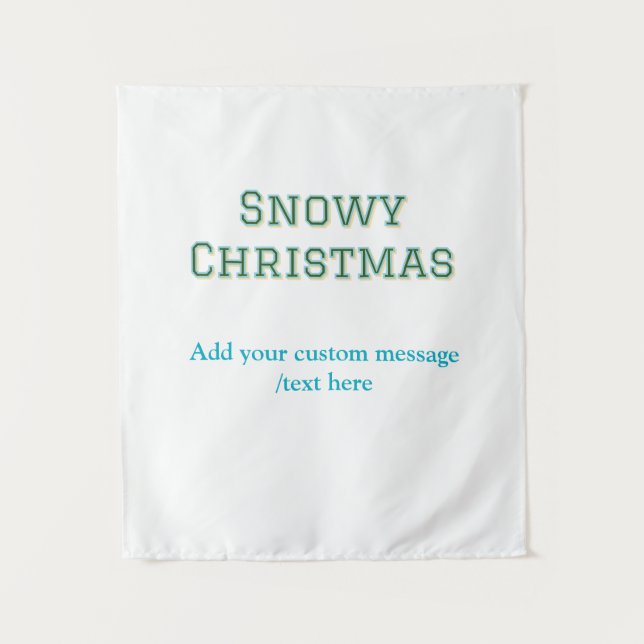 Tapete De Parede Simple minimal green happy holidays Christmas  (Frente)