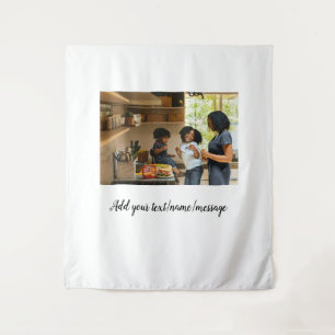 Tapete De Parede simples colagem de fotos com nome da família mamãe