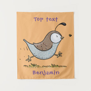 Tapete De Parede Simulação de desenho animado da codorniz californi