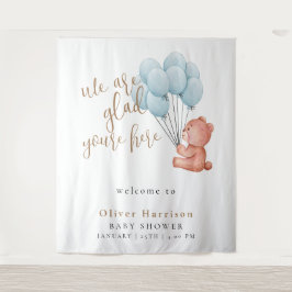Tapete De Parede Sinal de Boas-Vindas de Chuveirinho de Bebê Urso F