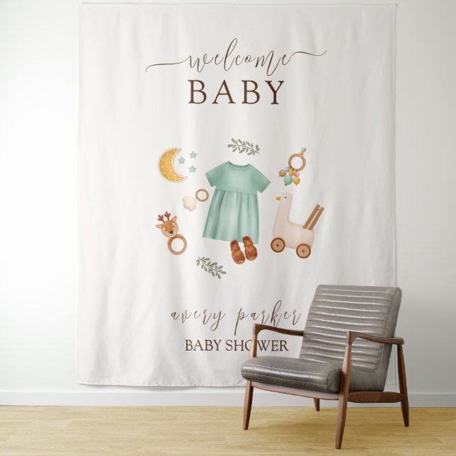 Tapete De Parede Sinal de Boas-Vindas Roupas de Meninas Boho Baby S (In Situ)