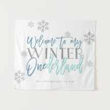 Sinal de Boas-Vindas Winter ONEderland Prata Brilh