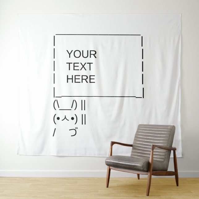 Tapete De Parede Sinal de Protesto de Coelho / Arte de Texto ASCII  (In Situ (Horizontal))