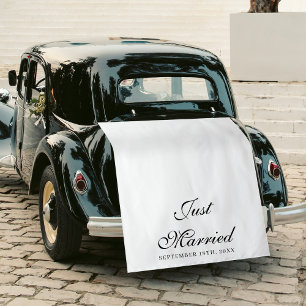 Tapete De Parede Sinal de Tecido para Carro de Casamento Recém-Casa