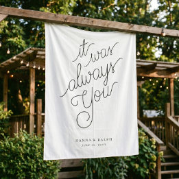 Tapete De Parede Sinalização de Casamento com Caligrafia Personaliz