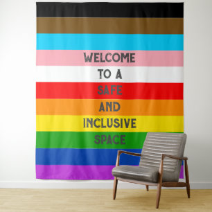 Tapete De Parede Sinalizador de Orgulho de Progresso Personalizável