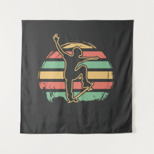 Tapete De Parede Skater Retro