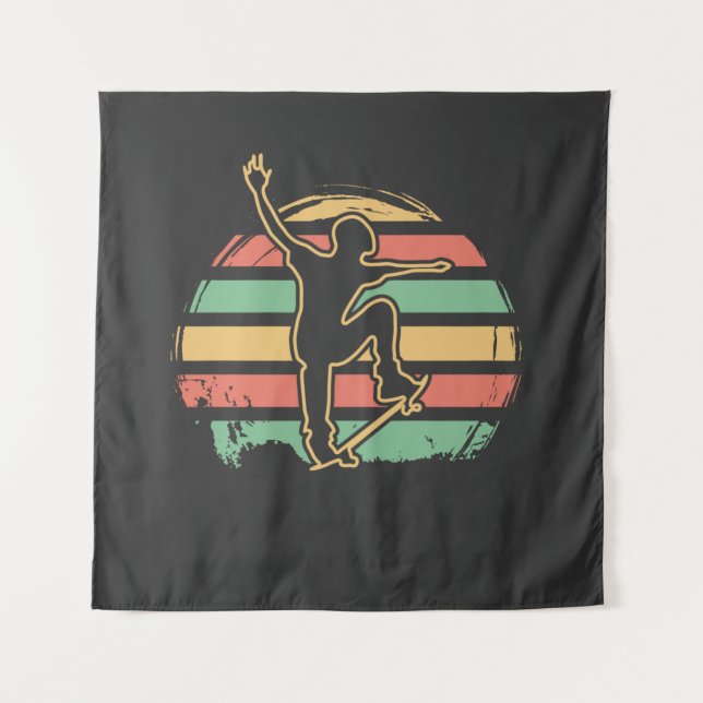Tapete De Parede Skater Retro (Frente)