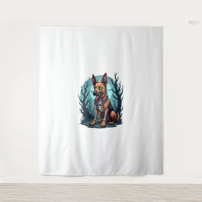 Tapete De Parede Skeleton Shepherd Dog (Frente)