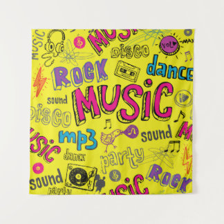 Tapete De Parede Sketchy Music Doodles - Fundo Invisível