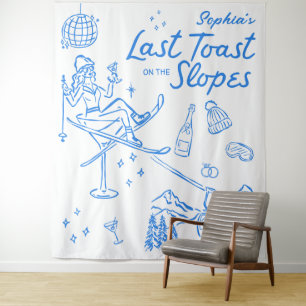 Tapete De Parede Ski Bachelorette Último Brinde nas Esfregões