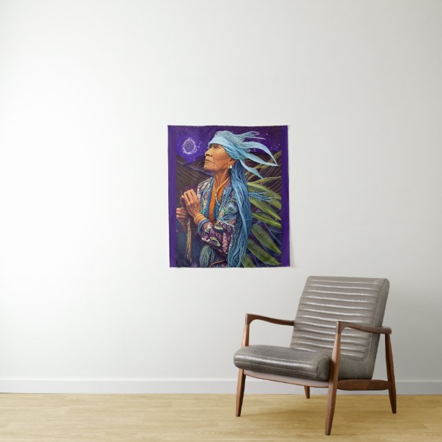 Tapete De Parede Sky Road Walker Native American Fantasy Art (In Situ)