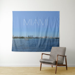Tapete De Parede Skyline de Miami sem seu texto