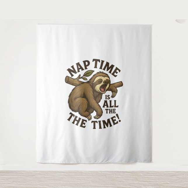 Tapete De Parede Sleepy Sloth Engraçado (Frente)