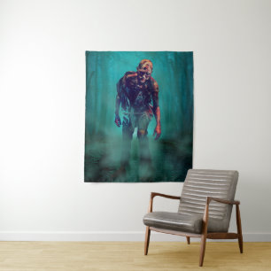 Tapete De Parede SlipperyJoe figura de zumbi aterrorizante isolada