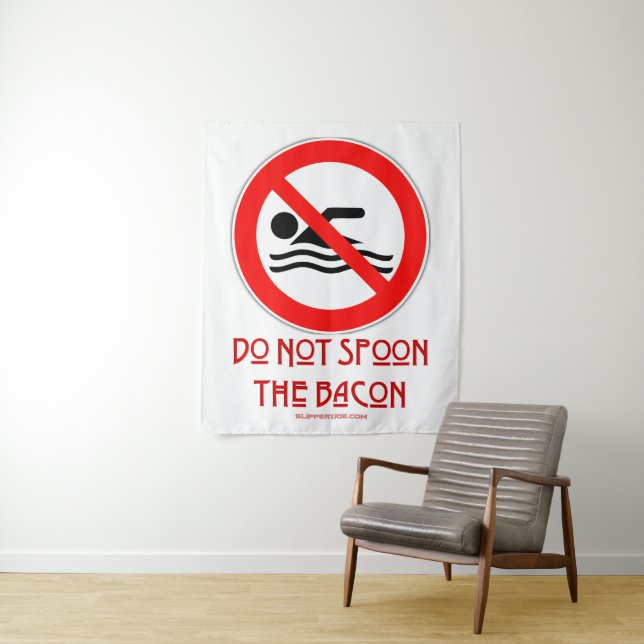 Tapete De Parede SlipperyJoe's Do Not Spoon Bacon Red Warman (In Situ)