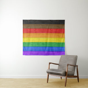 Tapete De Parede SlipperyJoe's Inclusive orgulho gay flag texturizo